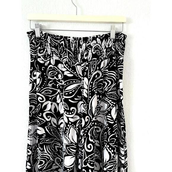 Vince Camuto Women's Wide-Leg Palazzo Pants Black and White Floral Size L - Picture 4 of 14